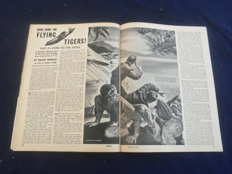 1942 AUGUST 8 LIBERTY MAGAZINE - MORE AMERICANS WE CAN DO WITHOUT - B 4197Q