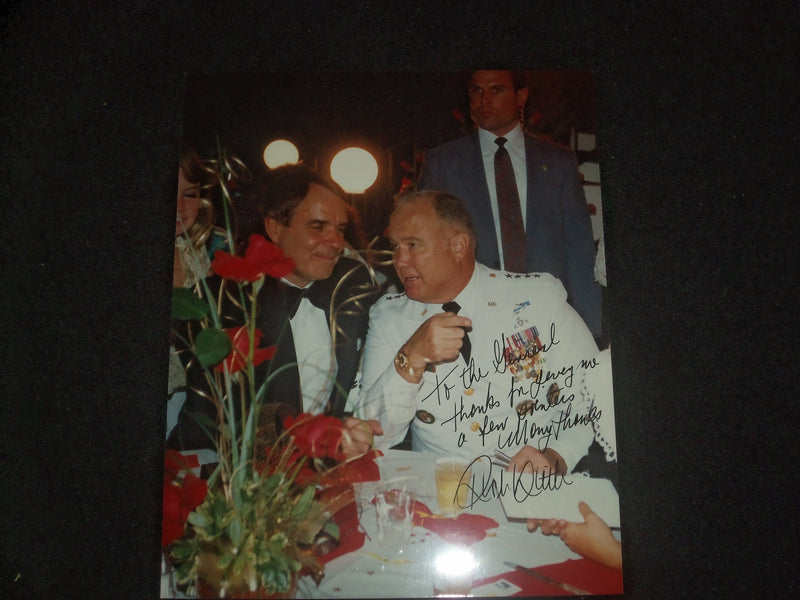 RICH LITTLE TO GENERAL SCHWARTZKOPF AUTOGRAPHED 8X10 COLOR PHOTOGRAPH - J 6270