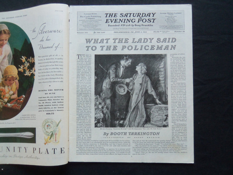 1933 JUNE 3 THE SATURDAY EVENING POST MAGAZINE - ILLUSTRATED COVER - SP 1515