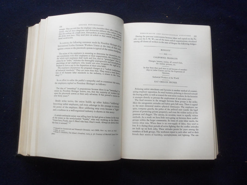 1931 SOCIAL PSYCHOLOGY HARDCOVER BOOK BY KIMBALL YOUNG - KD 8396