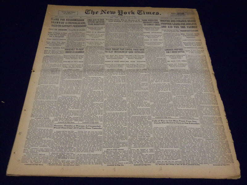 1932 JUNE 6 NEW YORK TIMES - RUTH HITS 16TH HOME RUN - NT 4012
