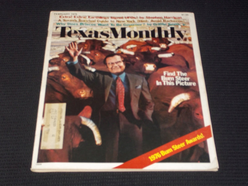 1976 FEBRUARY TEXAS MONTHLY MAGAZINE - BUM STEER AWARDS FRONT COVER - E 7615