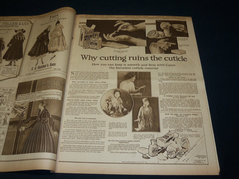 1916 NOVEMBER 12 NEW YORK TIMES ROTO PICTURE SECTION - WILSON VOTES - NT 8968