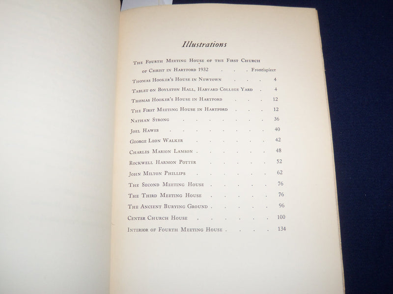 1932 HARTFORD'S FIRST CHURCH HARDCOVER BOOK BY ROCKWELL POTTER - KD 1417G