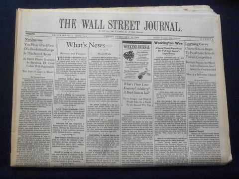 1999 FEB 12 THE WALL STREET JOURNAL -CHARTER SCHOOLS PROD PUBLIC SCHOOLS- WJ 301