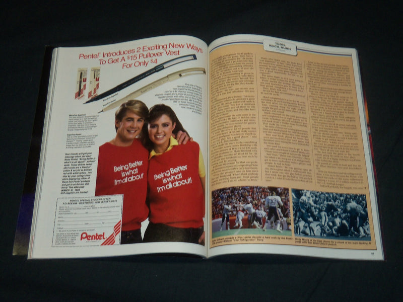 1986 HULA BOWL COLLEGE FOOTBALL PROGRAM - 40TH ANNUAL ALL-AMERICA - J 5548