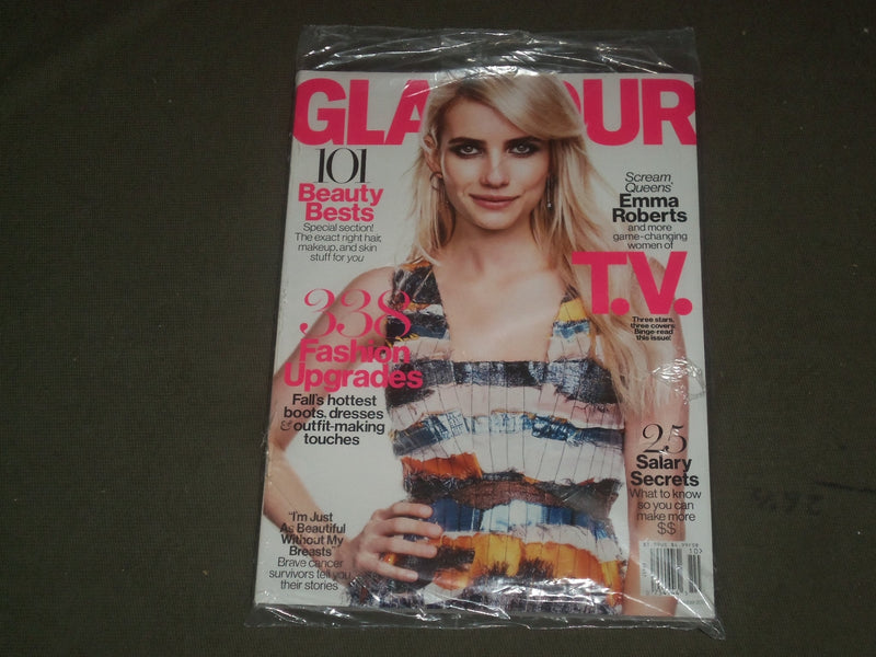 2015 OCTOBER GLAMOUR MAGAZINE - EMMA ROBERTS COVER - B 3274