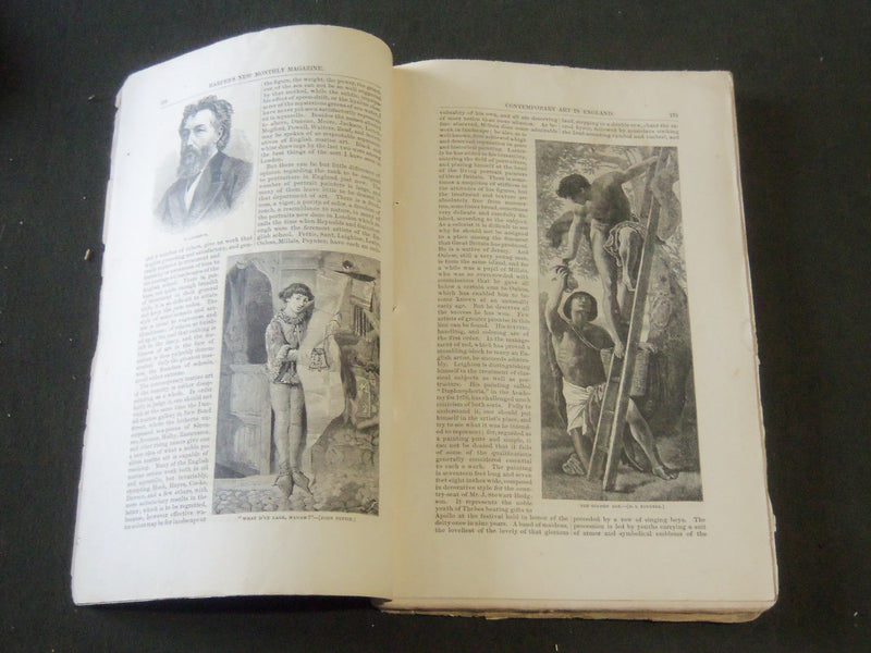 1877 HARPER'S MONTHLY MAGAZINE LOT OF 8 ISSUES - NICE ILLUSTRATIONS- WR 503