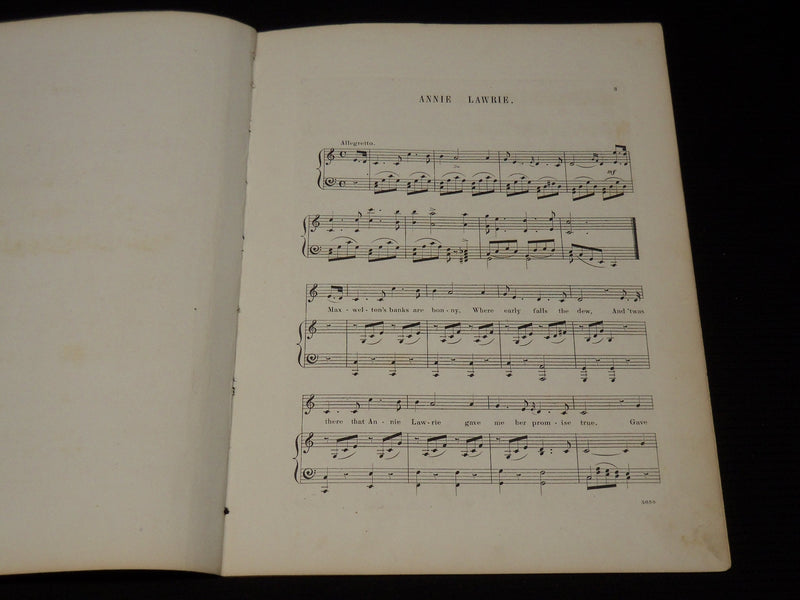 1850'S ANNIE LAWRIE A SCOTCH BALLAD SHEET MUSIC - PIANO FORTE - SP 887H