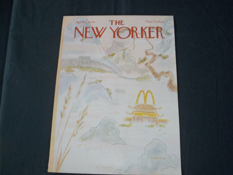 1979 APRIL 2 NEW YORKER MAGAZINE FRONT COVER ONLY - GREAT ART FOR FRAMING
