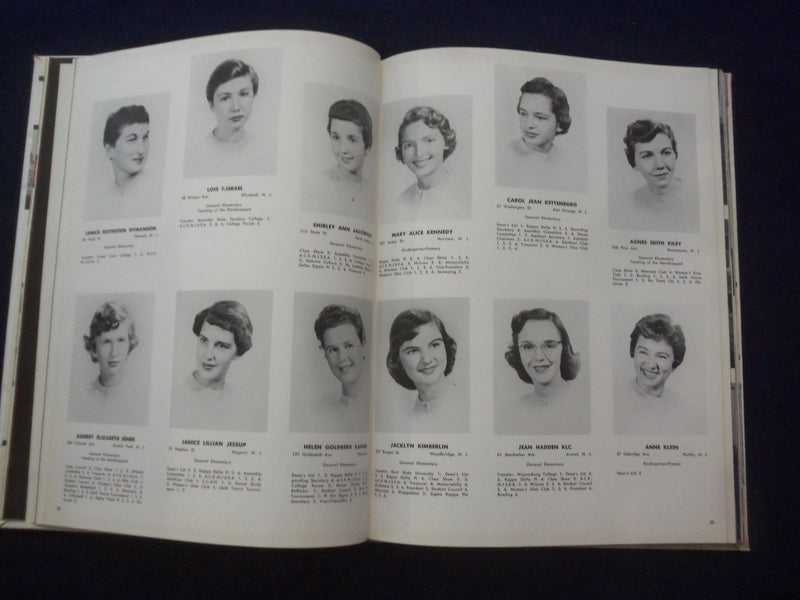 1958 MEMORABILIA NEW JERSEY STATE TEACHERS COLLEGE YEARBOOK - UNION, NJ- YB 3109