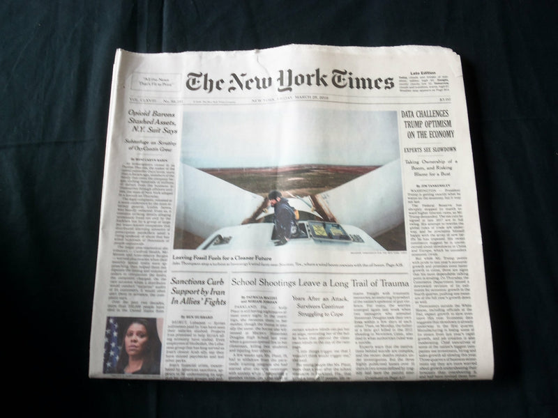 2019 MARCH 29 NEW YORK TIMES - DATA CHALLENGES TRUMP OPTIMISM ON THE ECONOMY
