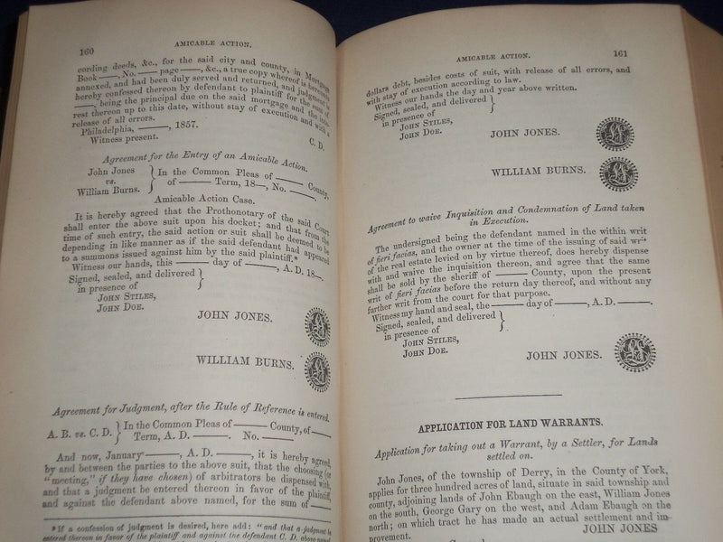1866 A BOOK OF FORMS BY JAMES D. DUNLAP - COURT PRACTICES - 4TH EDITION- KD 2106