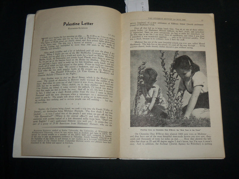 1947 MAY THE STUDENT ZIONIST MAGAZINE - NATIONALISM OR CLASS - J 6775