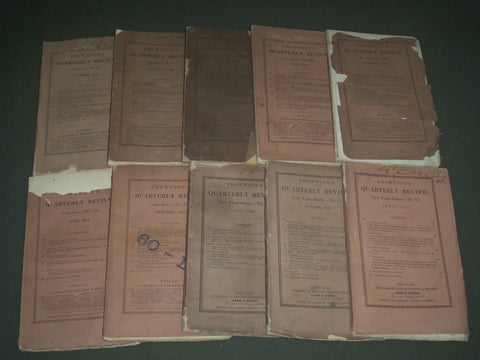 1847-1875 BROWNSON'S QUARTERLY REVIEW MAGAZINE LOT OF 14 ISSUES - WR 1180C