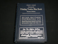 1942-1943 PRINTING TRADES BLUE BOOK BOOK - 19TH EASTERN EDITION - KD 6487
