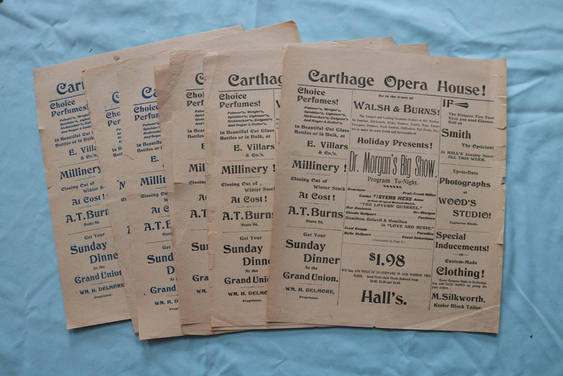 1890'S-1900'S EARLY THEATRE BROADSIDES - 75+ PIECES - GREAT LOT - K 3327