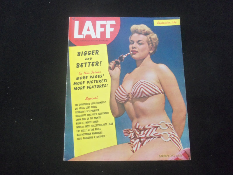 1949 SEPTEMBER LAFF MAGAZINE - BARBARA OSTERMAN COVER - J 7779