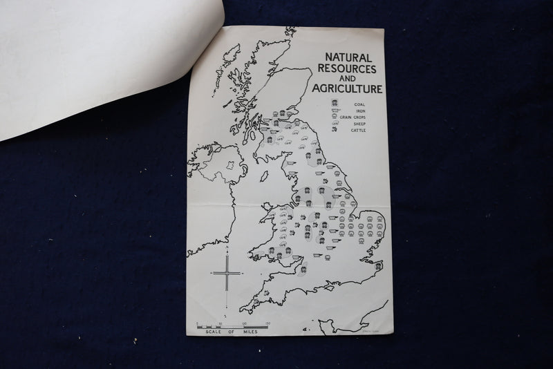 1930'S MAPS OF BRITAIN - BRITISH INFORMATION SERVICES - K 1749