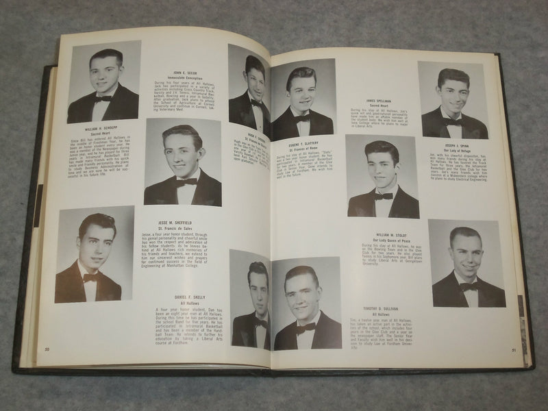 1958 HALLOWEEN ALL HALLOWS HIGH SCHOOL YEARBOOK - BRONX, NY - YB 1996
