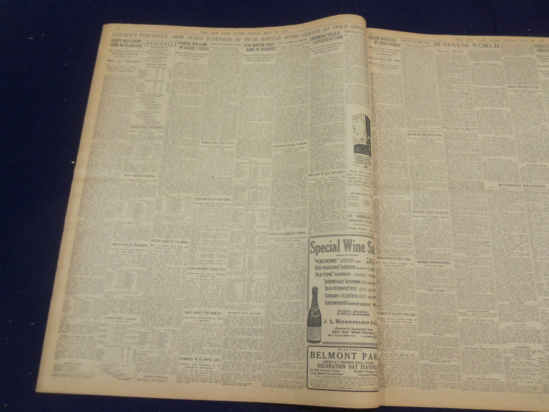 1919 MAY 30 NEW YORK TIMES - NC-4 GOES TO PLYMOUTH - NT 9254