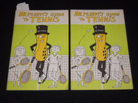 1973 MR. PEANUTS GUIDE TO TENNIS LOT OF 2 - SOFTCOVER - J 8087