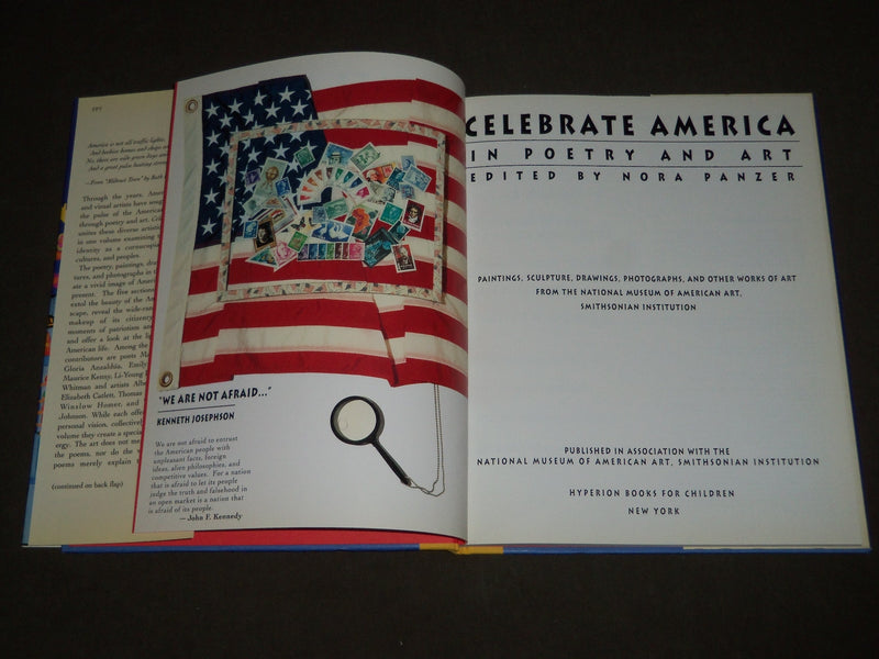 1994 CELEBRATE AMERICA IN POETRY AND ART BOOK SIGNED BY NORA PANZER - I 1694