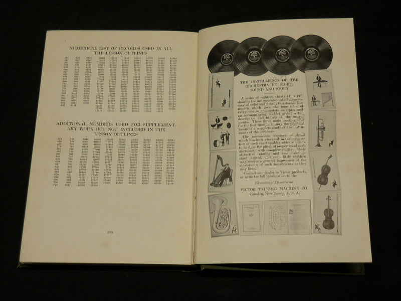 1923 MUSIC APPRECIATION WITH THE VICTROLA FOR CHILDREN HARDCOVER BOOK - KD 2128