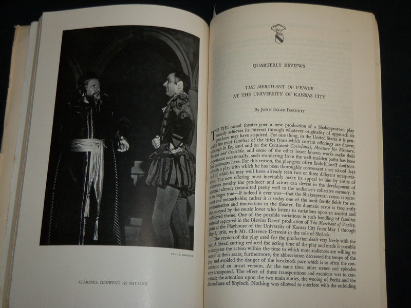 1950 OCTOBER THE SHAKESPEARE QUARTERLY MAGAZINE - VOLUME 1 NO. 4 - J 6820