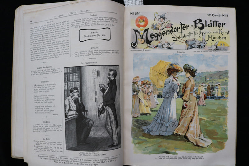 1903 MEGGENDORFER BLATTER - HUMOR UND KUNST SOFTCOVER BOOK - K 2896