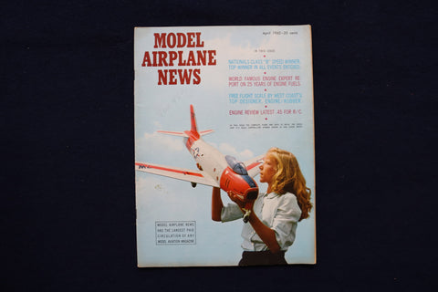 1962 APRIL MODEL AIRPLANE NEWS MAGAZINE - NORTH AMERICAN FJ-3 COVER - E 11573