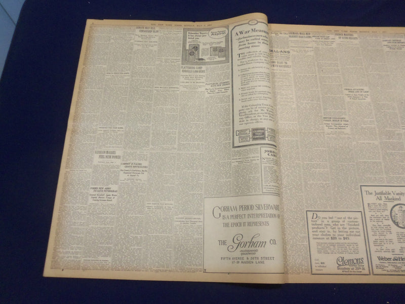 1917 MAY 7 NEW YORK TIMES - 200,000 MEN READY TO GO WITH ROOSEVELT - NT 9136
