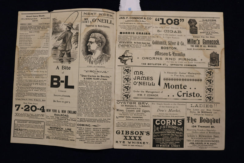 1894-1898 GRAND OPERA HOUSE PROGRAMMES - BOSTON - LOT OF 3 - K 1650