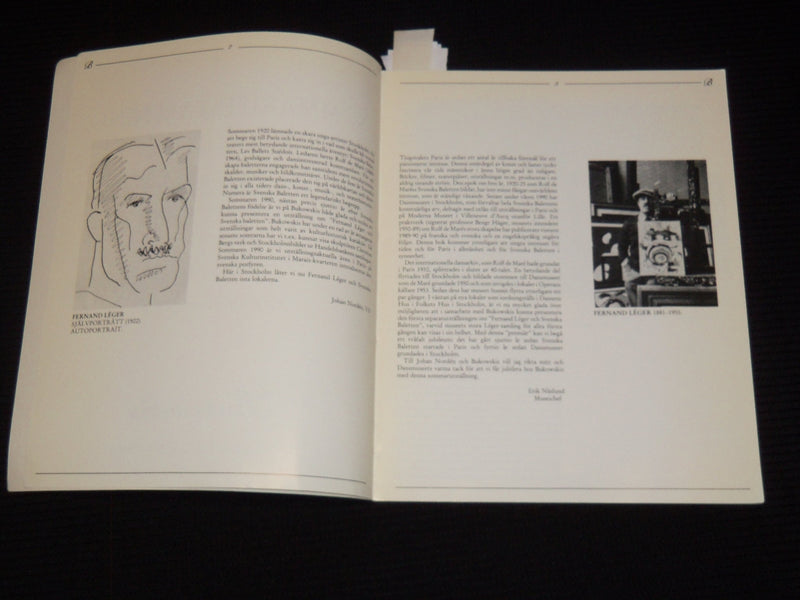 1990 SOMMARUTSTALLNING FERNAND LEGER & SVENSKA BALETTEN BOOK - J 9559