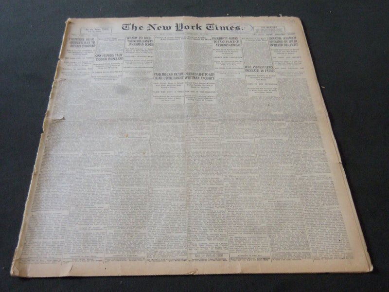 1921 FEBRUARY 22 NEW YORK TIMES - DAUGHERTY TO BE ATTORNEY GENERAL - NT 6129