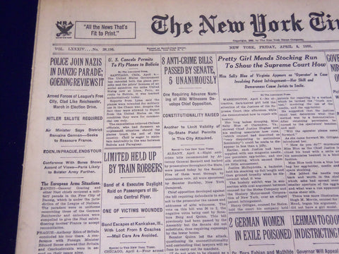 1935 APRIL 5 NEW YORK TIMES - GOERING REVIEWS PARADE - NT 3806