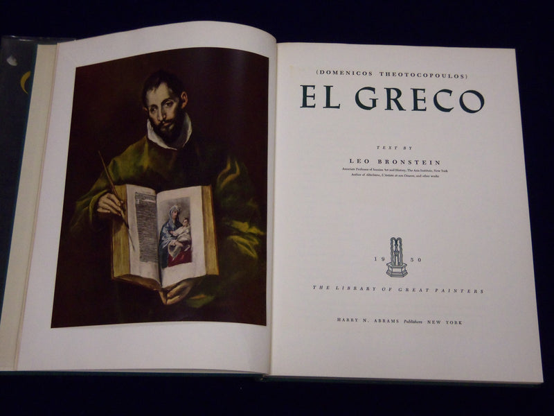 1950 DOMENICOS THEOTOCOPOULOS EL GRECO BOOK TEXT BY LEO BRONSTEIN - KD 3454