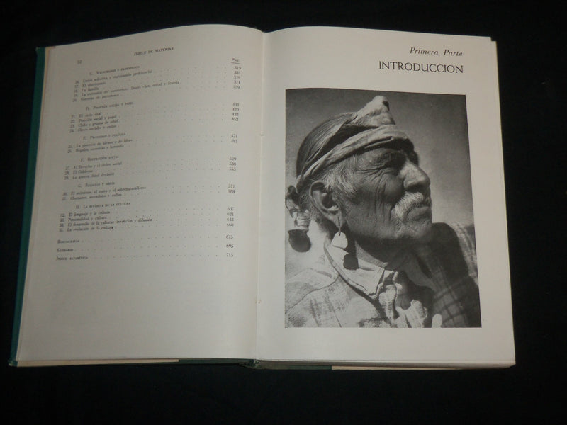 1961 EL HOMBRE EN EL MUNDO PRIMITIVO HARDCOVER BOOK BY E. HOEBEL - KD 6772