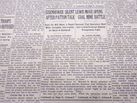 1945 SEPT 29 NEW YORK TIMES - EISENHOWER SILENT AFTER PATTON TALK - NT 299