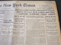 1919 OCTOBER 25 NEW YORK TIMES - GOMPERS SUMMONS UNION CHIEFS - NT 6193
