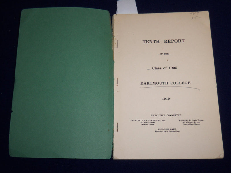 1919-1920 DARTMOUTH REPORTS OF CLASS OF 1905 LOT OF 2 ISSUES - K 508