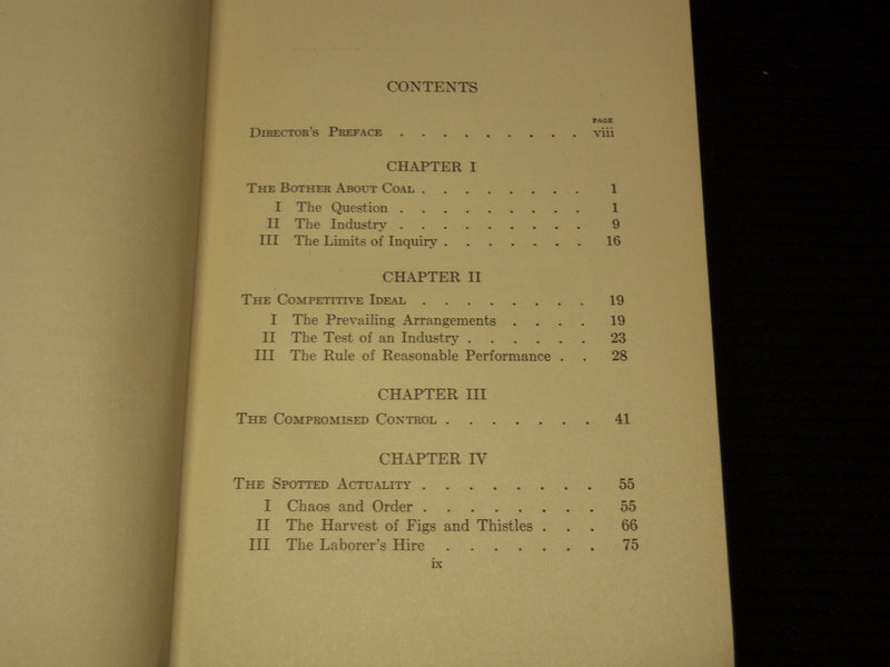 1926 THE CASE OF BITUMINOUS COAL BOOK - INSTITUTE OF ECONOMICS - KD 9510