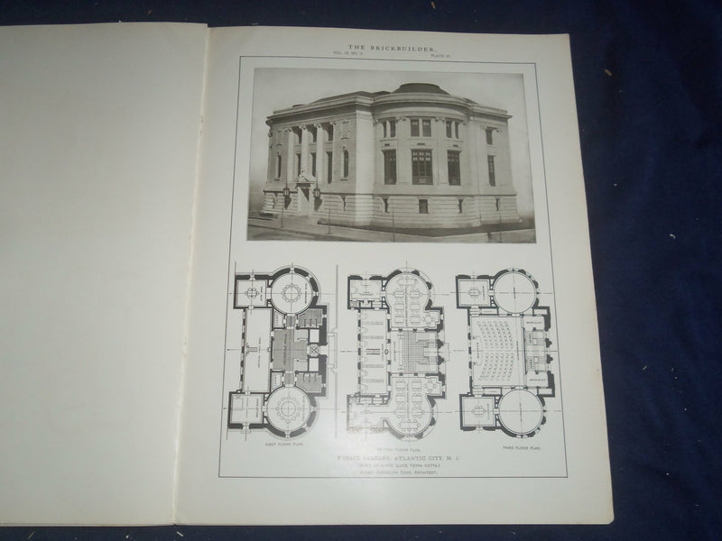 1906 MARCH THE BRICKBUILDER MAGAZINE - AN ARCHITECTURAL MONTHLY - ST 528H