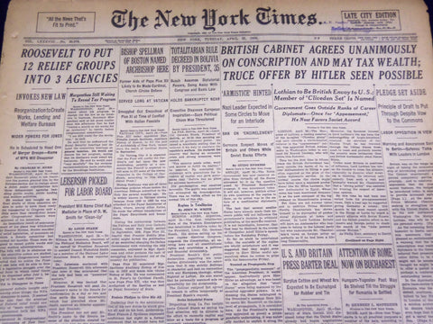 1939 APRIL 25 NEW YORK TIMES - SPELLMAN NAMED ARCHBISHOP HERE - NT 3045