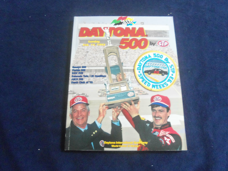 1993 FEB 14 35TH DAYTONA 500 RACING PROGRAM W/PATCH - GREAT PHOTOS - SP 3744F