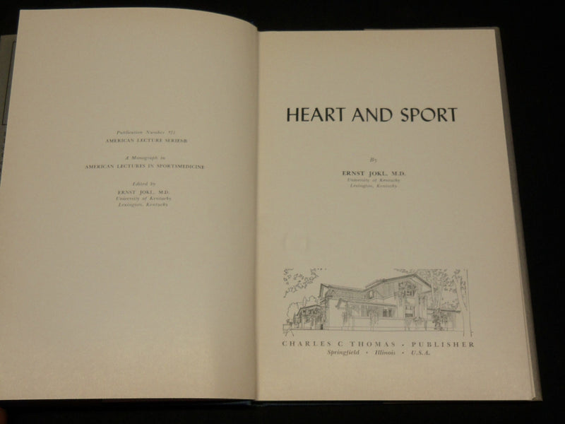 1964 HEART AND SPORT HARDCOVER BOOK BY ERNST JOKL - KD 2768M