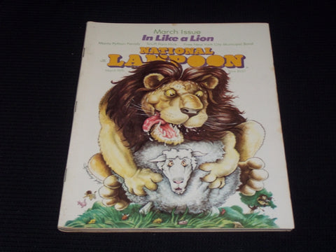 1976 MARCH NATIONAL LAMPOON MAGAZINE - LIKE A LION FRONT COVER - E 3301