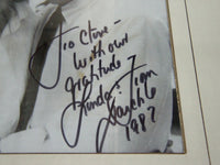 1987 LINDA & TOM DASCHLE SIGNED PHOTO & INVITATION FRAMED 12 X 21 3/4