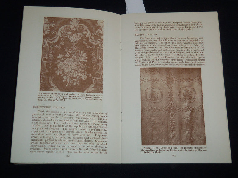 1950'S SCALAMAANDRE MUSEUM OF TEXTILE GUIDE - 200 YEARS OF DESIGNS - J 9072