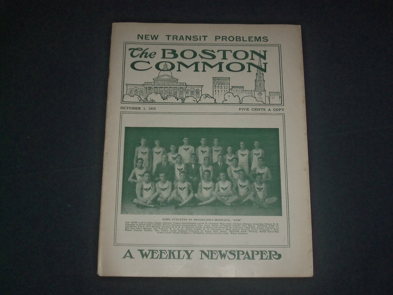 1910 OCTOBER 1 THE BOSTON COMMON MAGAZINE - NEW TRANSIT PROBLEMS - B 6229